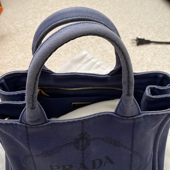 This is a blue denim Prada canapa tote! - Picture 7 of 16